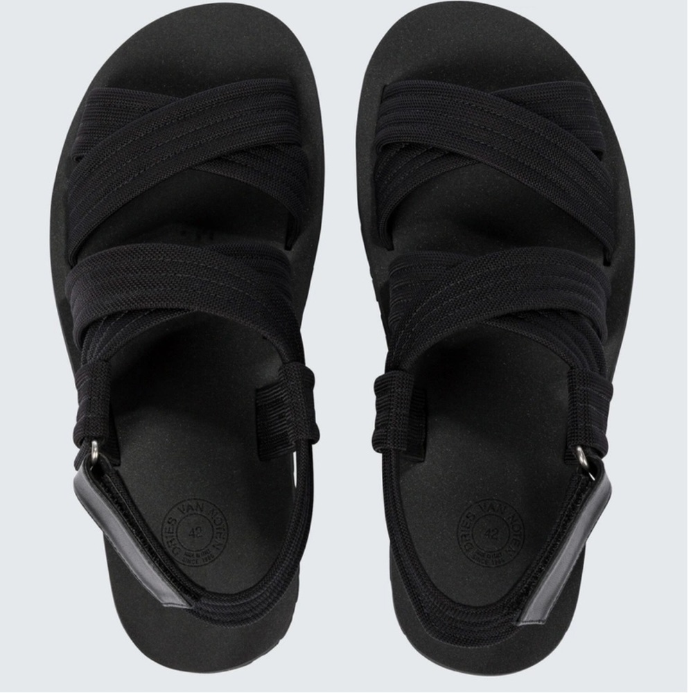 Dries Van Noten rope sport black sandals